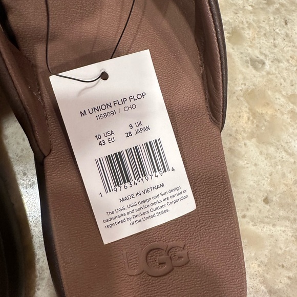 UGG Men’s Union Flip Flops Chocolate Sz 10 main image 5
